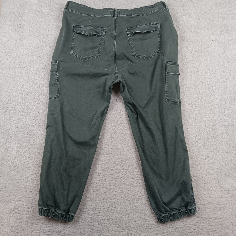 Torrid Jogger Cargo Pant Women 20R Green Cotton Stretch Utility 42945702 - Picture 2 of 10
